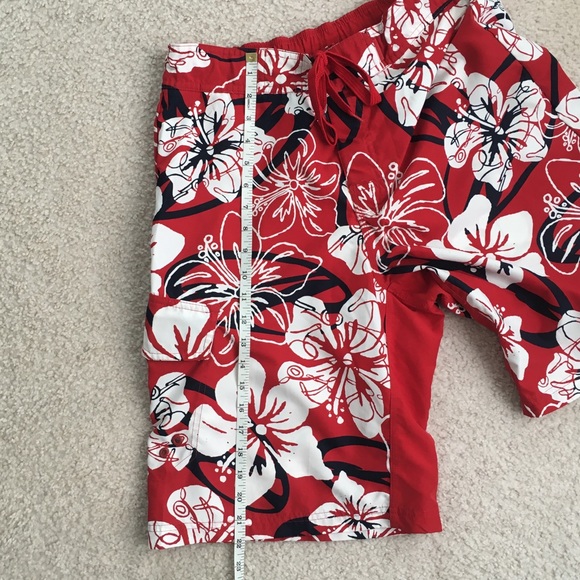 Arizona Swim Red Hawaiian Style Trunks size MED - Picture 7 of 8